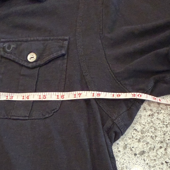 True Religion Men’s Black Polo Shirt Size Large - Picture 3 of 5
